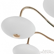 Люстра на штанге Arte Milano Neapolis-73908 273908/8 BK/GD цвет плафона/подвески Белый, цвет арматуры Золото, Черный-6