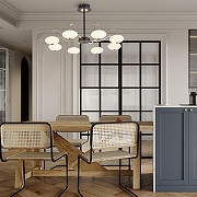 Люстра на штанге Arte Milano Neapolis-73908 273908/8 BK/GD цвет плафона/подвески Белый, цвет арматуры Золото, Черный-9