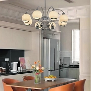 Люстра на штанге Arte Milano Neapolis-76207 276207/8 Ni цвет плафона/подвески Белый, цвет арматуры Никель-1