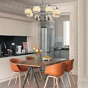 Люстра на штанге Arte Milano Neapolis-76207 276207/8 Ni цвет плафона/подвески Белый, цвет арматуры Никель-8