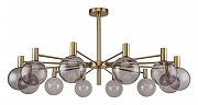 Люстра на штанге Favourite Eternity 2765-12P цвет плафона/подвески Коньячный, цвет арматуры Латунь