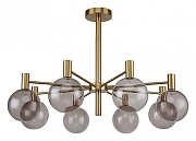 Люстра на штанге Favourite Eternity 2765-8P цвет плафона/подвески Коньячный, цвет арматуры Латунь