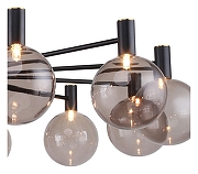 Люстра на штанге Favourite Eternity 2766-12P цвет плафона/подвески Серый, цвет арматуры Латунь, Черный-2