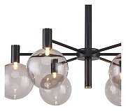 Люстра на штанге Favourite Eternity 2766-6P цвет плафона/подвески Серый, цвет арматуры Латунь, Черный-3