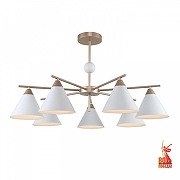 Люстра на штанге F-promo Calor 2774-7P цвет плафона/подвески Белый, цвет арматуры Золото