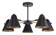 Люстра на штанге F-promo Rigor 2844-5P цвет плафона/подвески Черный, цвет арматуры Черный-1