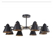 Люстра на штанге F-promo Rigor 2844-8P цвет плафона/подвески Черный, цвет арматуры Черный-1