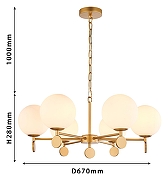 Люстра Favourite Absolute 2928-6P цвет золото-5