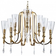 Люстра Favourite Lyra 2968-9P цвет плафона/подвески Прозрачный, цвет арматуры Бронза