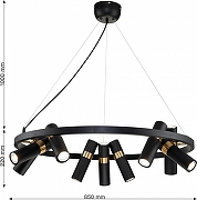 Люстра Favourite Light point 2997-9P цвет плафона/подвески Черный, Золото, цвет арматуры Золото-10