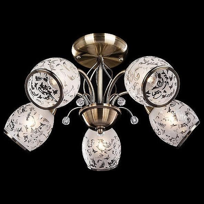 Люстра на штанге Eurosvet Gabriella 30026/5 античная бронза 