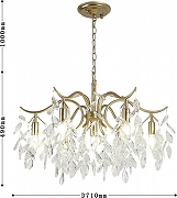 Люстра Favourite Brillo 3003-7P цвет плафона/подвески Прозрачный, цвет арматуры Золото-6