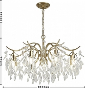 Люстра Favourite Brillo 3003-9P цвет плафона/подвески Прозрачный, цвет арматуры Золото-6