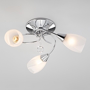 Люстра Eurosvet V1rg1n1a 30100/3 хром цвет плафона/подвески Белый, Прозрачный, цвет арматуры Хром