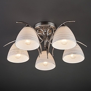 Люстра Eurosvet Megan 30121/5 сатин-никель цвет плафона/подвески Белый, цвет арматуры Никель-2