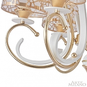 Люстра Arte Milano Florentia-1237 301237/6 Wh/Gd цвет плафона/подвески Белый, Золото, цвет арматуры Белый, Золото-8