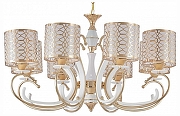 Люстра Arte Milano Florentia-1237 301237/8 Wh/Gd цвет плафона/подвески Белый, Золото, цвет арматуры Белый, Золото
