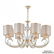 Люстра Arte Milano Florentia-1237 301237/8 Wh/Gd цвет плафона/подвески Белый, Золото, цвет арматуры Белый, Золото-1
