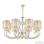 Люстра Arte Milano Florentia-1237 301237/8 Wh/Gd цвет плафона/подвески Белый, Золото, цвет арматуры Белый, Золото-2