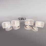 Люстра на штанге Eurosvet Ruby 30125/8 хром цвет плафона/подвески Белый, цвет арматуры Хром-1