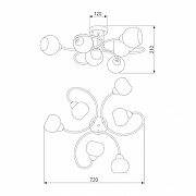Люстра Eurosvet Tul1a 30136/6 хром цвет плафона/подвески Белый, цвет арматуры Хром-3