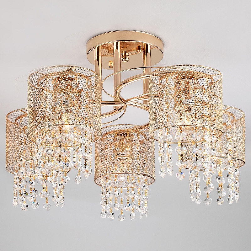 Люстра на штанге Eurosvet Bonnie 30137/5 золото 