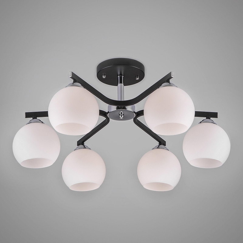 Люстра на штанге Eurosvet Blasco 30145/6 хром/венге 