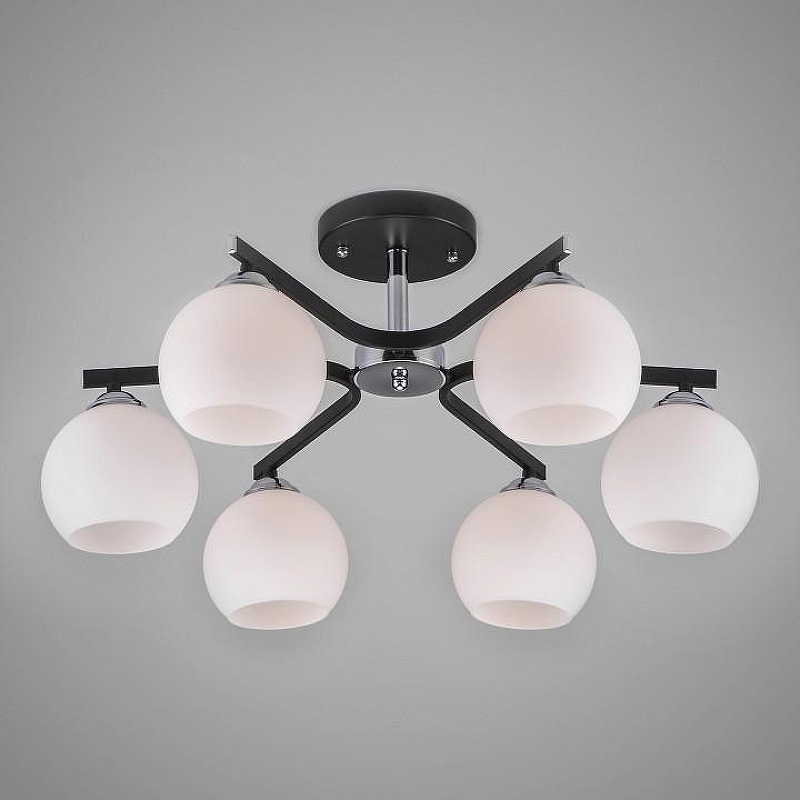 Люстра на штанге Eurosvet Blasco 30145/6 хром/венге 