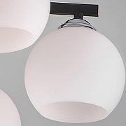 Люстра на штанге Eurosvet Blasco 30145/6 хром/венге цвет плафона/подвески Белый, цвет арматуры Коричневый, Хром-2