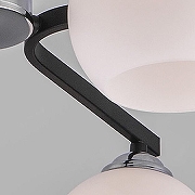 Люстра на штанге Eurosvet Blasco 30145/6 хром/венге цвет плафона/подвески Белый, цвет арматуры Коричневый, Хром-3