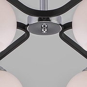 Люстра на штанге Eurosvet Blasco 30145/6 хром/венге цвет плафона/подвески Белый, цвет арматуры Коричневый, Хром-4