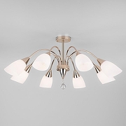 Люстра на штанге Eurosvet Ellene 30149/8 золото цвет плафона/подвески Белый, Прозрачный, цвет арматуры Золото