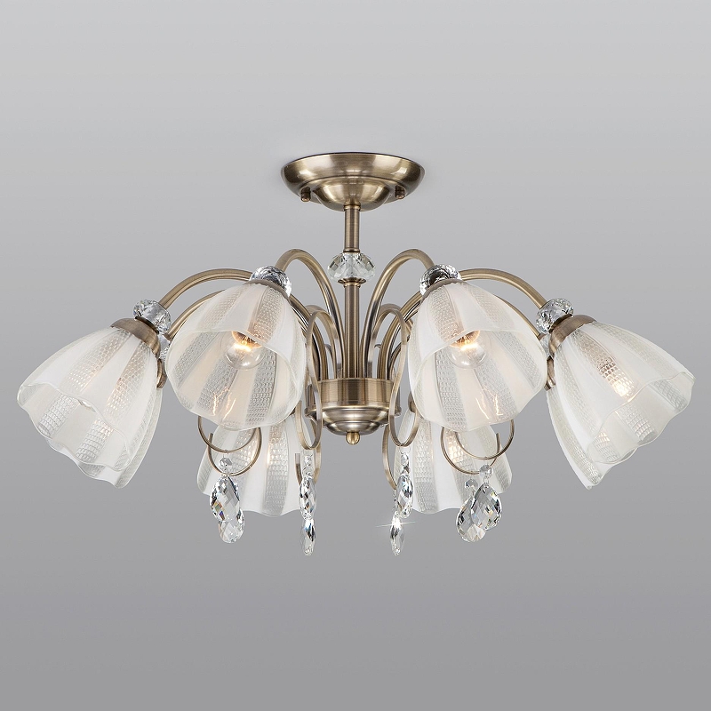 Люстра на штанге Eurosvet Floranse 30155/8 античная бронза 