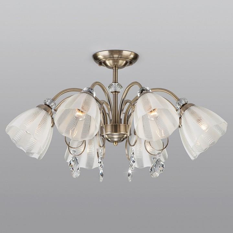 Люстра на штанге Eurosvet Floranse 30155/8 античная бронза 