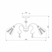 Люстра на штанге Eurosvet Floranse 30155/8 античная бронза цвет плафона/подвески Белый, Прозрачный, цвет арматуры Бронза, Прозрачный-4
