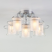 Люстра Eurosvet Darcy 30160/5 хром цвет плафона/подвески Белый, Прозрачный, цвет арматуры Хром