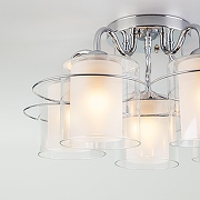 Люстра Eurosvet Darcy 30160/5 хром цвет плафона/подвески Белый, Прозрачный, цвет арматуры Хром-2