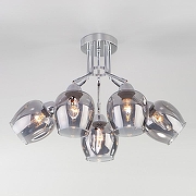 Люстра Eurosvet Marc1 30164/5 хром цвет плафона/подвески Светло-серый, цвет арматуры Хром-1