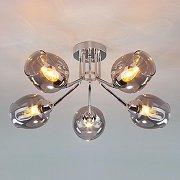 Люстра Eurosvet Marc1 30164/5 хром цвет плафона/подвески Светло-серый, цвет арматуры Хром-2