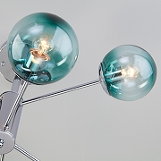 Люстра на штанге Eurosvet Ascot 30166/6 хром цвет плафона/подвески Зеленый, цвет арматуры Хром-3