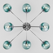 Люстра на штанге Eurosvet Ascot 30166/8 хром цвет плафона/подвески Зеленый, цвет арматуры Хром-2