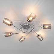 Люстра Eurosvet Motive 30167/6 хром цвет плафона/подвески Дымчатый, цвет арматуры Хром-1