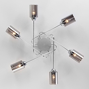 Люстра Eurosvet Motive 30167/6 хром цвет плафона/подвески Дымчатый, цвет арматуры Хром-2