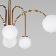 Люстра на штанге Eurosvet Al1x 30177/6 латунь цвет плафона/подвески Белый, цвет арматуры Латунь-4