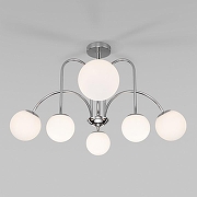 Люстра на штанге Eurosvet Al1x 30177/6 хром цвет плафона/подвески Белый, цвет арматуры Хром-1