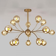 Люстра на штанге Eurosvet Astro 30180 матовое золото цвет плафона/подвески Янтарный, цвет арматуры Золото