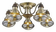 Люстра Velante 306 306-507-05 цвет плафона/подвески Янтарный, цвет арматуры Бронза, Коричневый