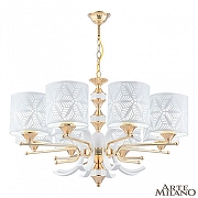 Люстра Arte Milano Florentia-2097 302097/8 Wh/Gd цвет плафона/подвески Белый, цвет арматуры Белый, Золото-1