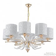 Люстра Arte Milano Florentia-2097 302097/8 Wh/Gd цвет плафона/подвески Белый, цвет арматуры Белый, Золото-2