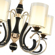 Люстра Arte Milano Florentia-2237 302237/5 Bk/Gd цвет плафона/подвески Белый, Оранжевый, цвет арматуры Золото, Черный-5